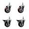 Service Caster 35 Inch Maroon Polyurethane 12 Inch Threaded Stem Caster Set 2 Brakes SCC SCC-TS20S3514-PPUB-MRN-121315-2-PLB2 - alternate 1